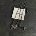 Chanel Bow Pendant Necklace with CC Charm