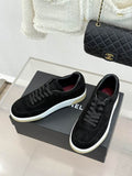 Chanel Black Low-Top Sneakers