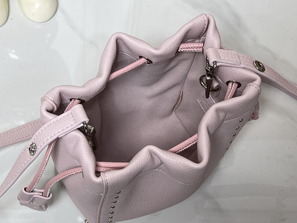 Louis Vuitton Pale Pink Studded Bucket Bag